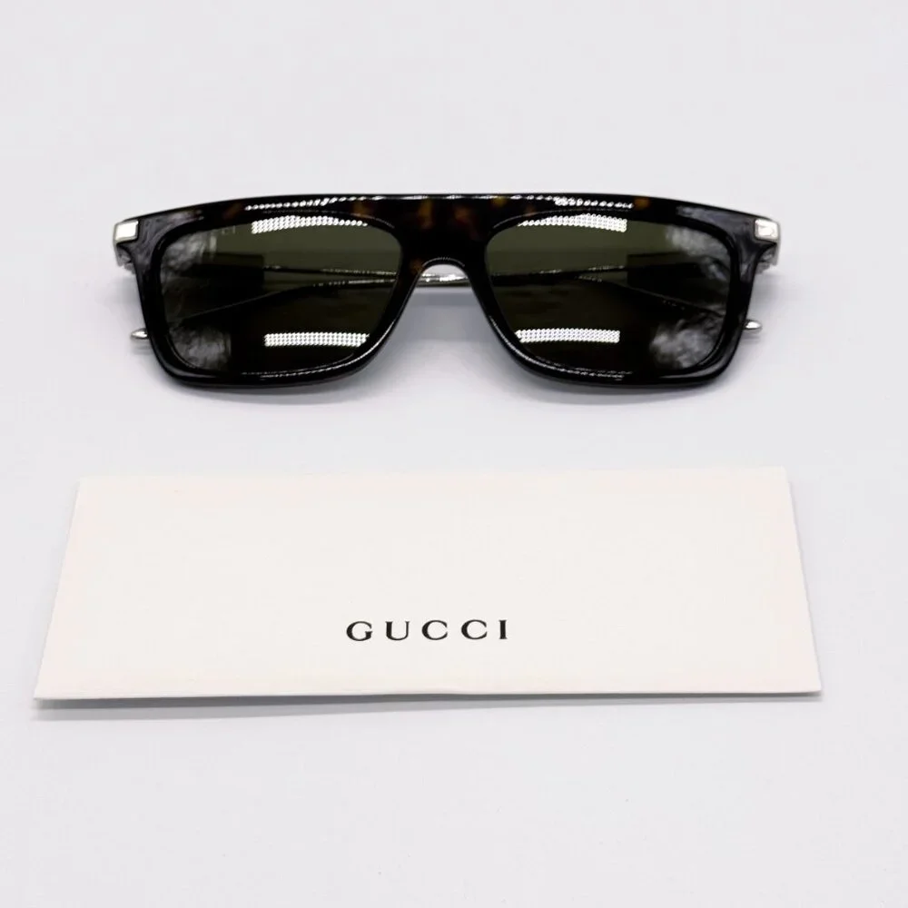 NEW AUTHENTIC GUCCI GG1437S 002 SQUARE MEN SUNGLASSES GUCCI